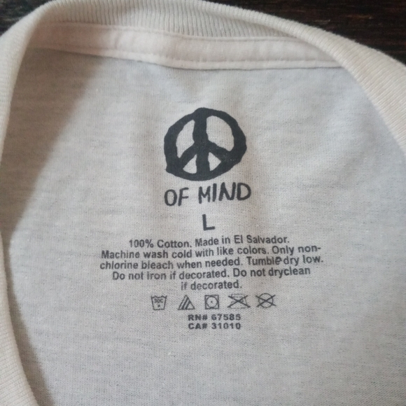 Of Mind Mens Shirt Color Beige Size Large Change Reality We Can Change Our.... - Picture 4 of 6